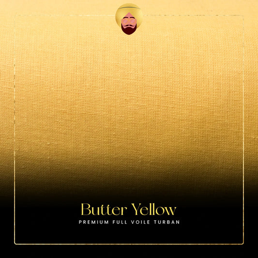 Butter Yellow | Premium Full Voile Turban