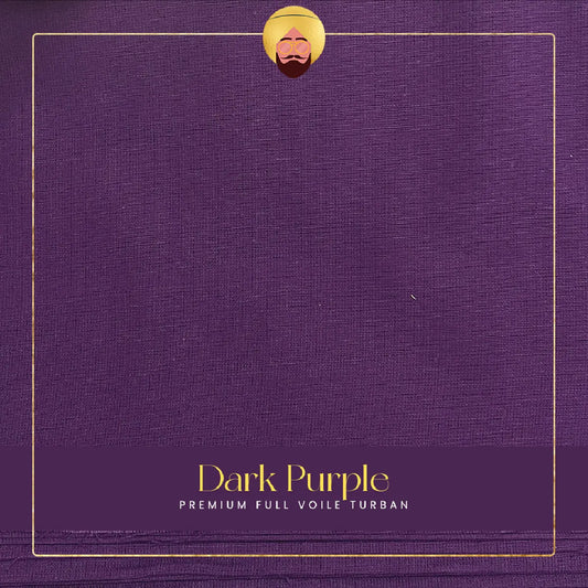 Dark Purple | Premium Full Voile Turban