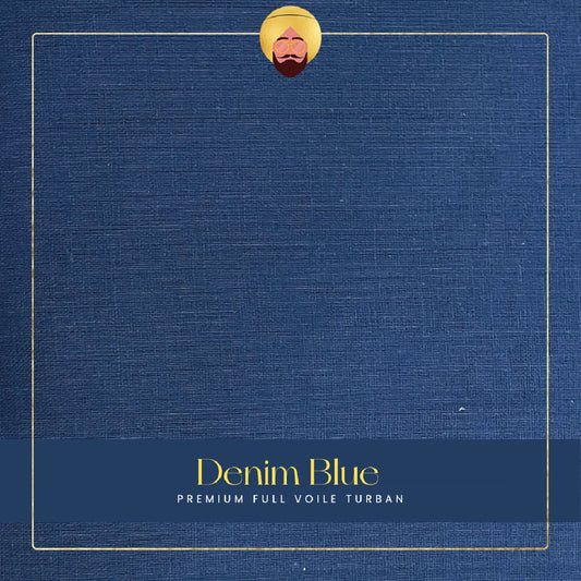 Denim Blue | Premium Full Voile Turban