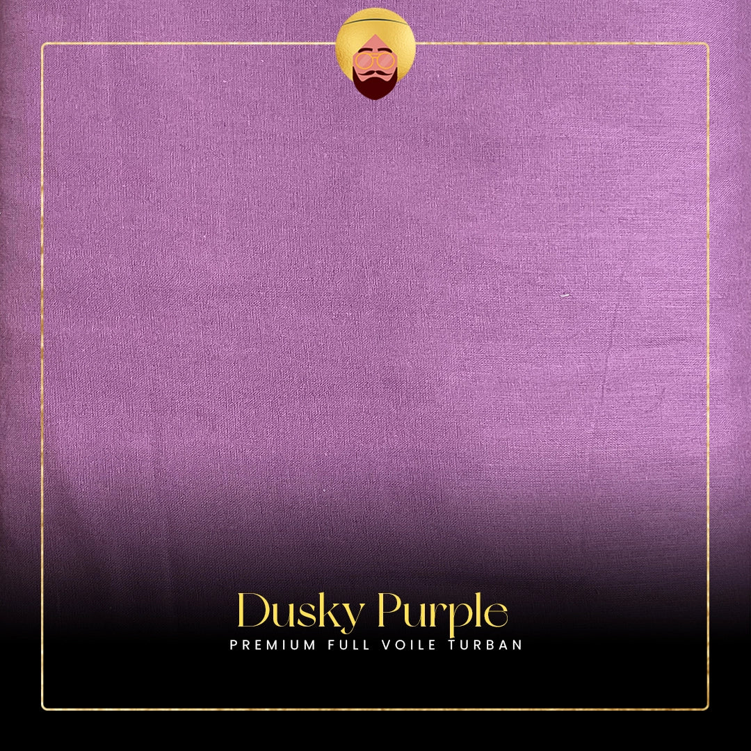 Dusky Purple | Premium Full Voile Turban