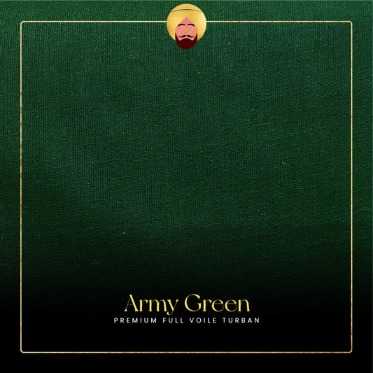 Army Green | Premium Full Voile Turban