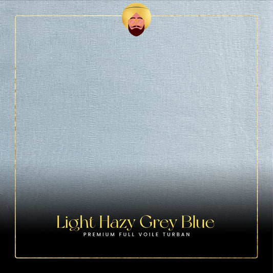 Light Hazy Grey Blue | Premium Full Voile Turban