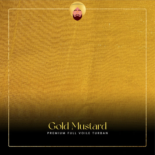 Gold Mustard | Premium Full Voile Turban