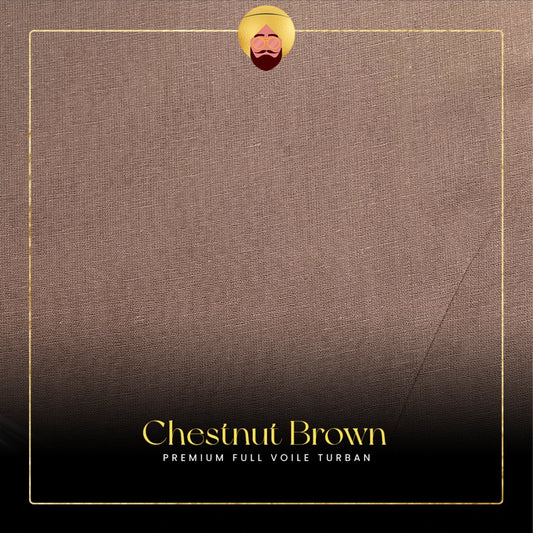 Chestnut Brown | Premium Full Voile Turban