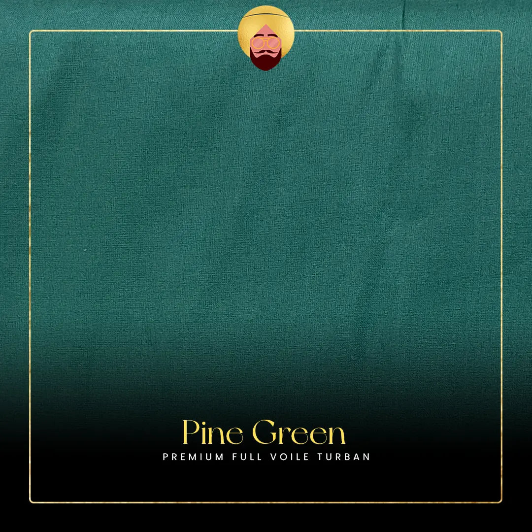 Pine Green | Premium Full Voile Turban