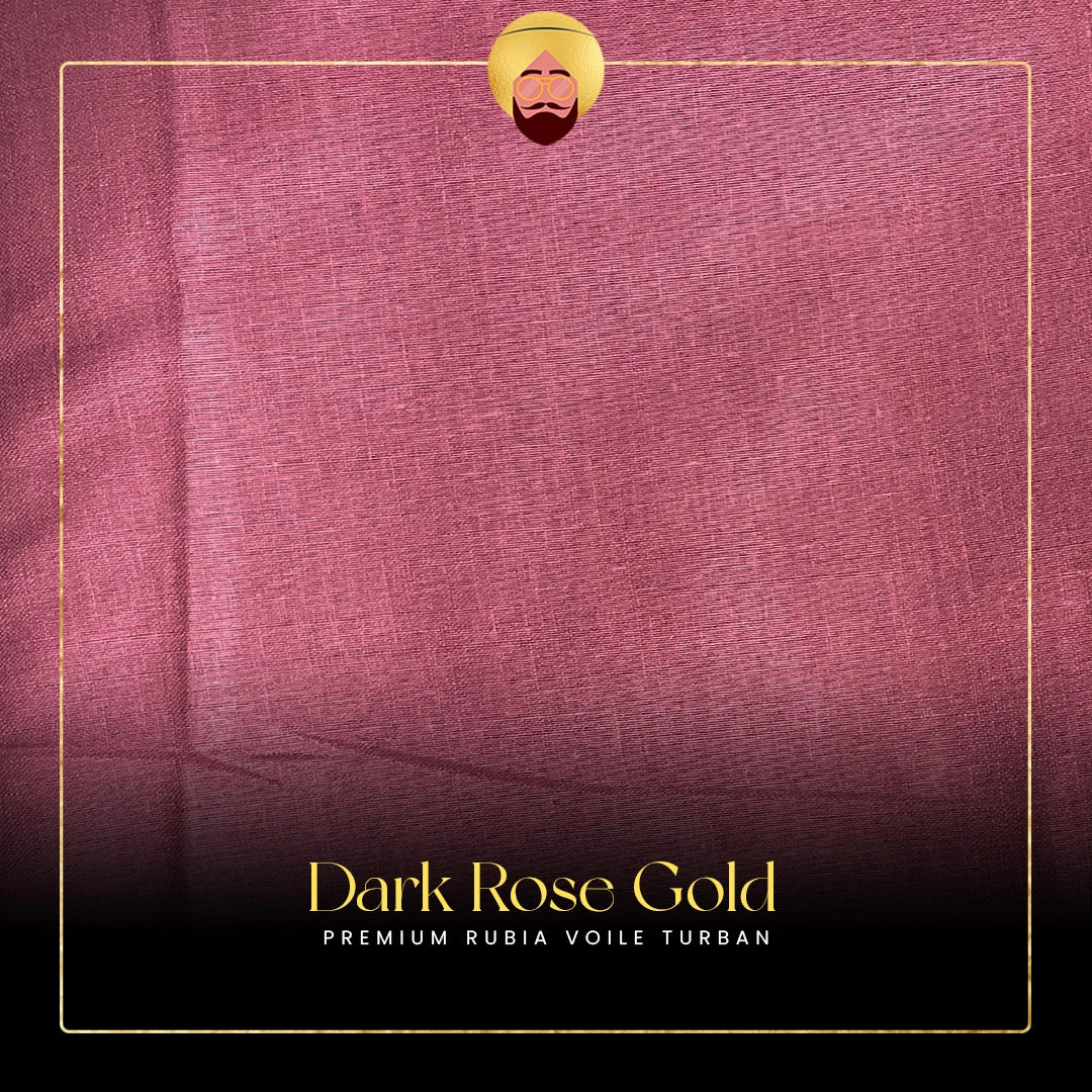 Dark Rose Gold | Premium Rubia Voile Turban